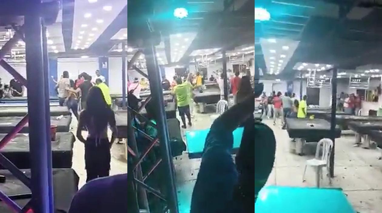 Momento de la riña. 