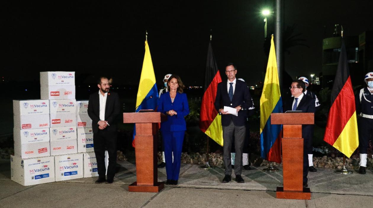 Alemania donó a Colombia vacunas contra el Covid-19.