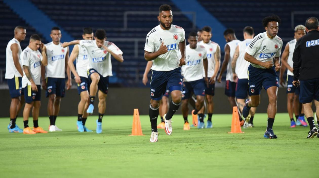 Entrenamiento de Colombia en el Metropolitano.