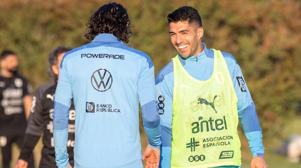 Edinson Cavani y Luis Suárez. 