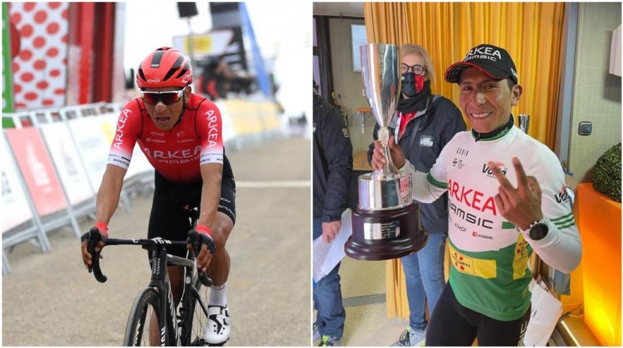 Nairo Quintana llegó segundo y se puso la camiseta de líder. 