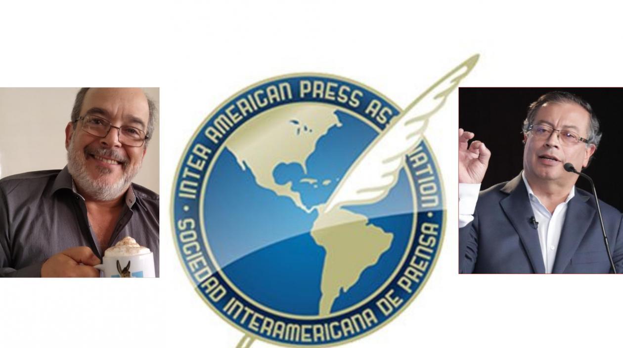 El periodista David Ghitis, a la izquierda, en la otra foto el candidato Gustavo Petro.