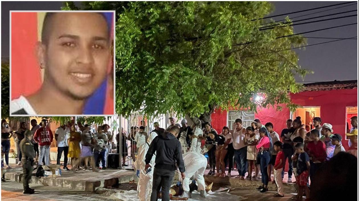 Carlos Andrés Rolón Jiménez, foto recuadro, fue asesinado en el barrio Pumarejo de Soledad.