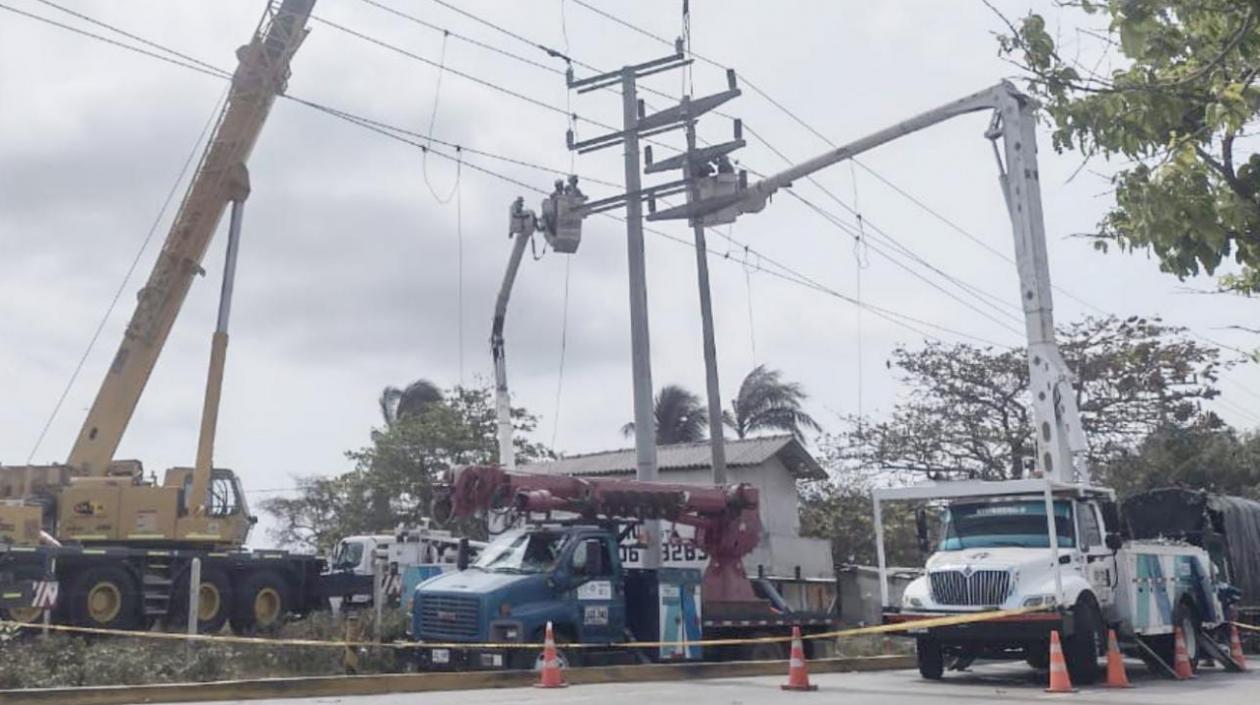 Trabajos de la empresa Air-e. 