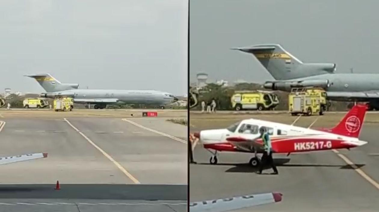 Avión vulcan de la Fuerza Aérea