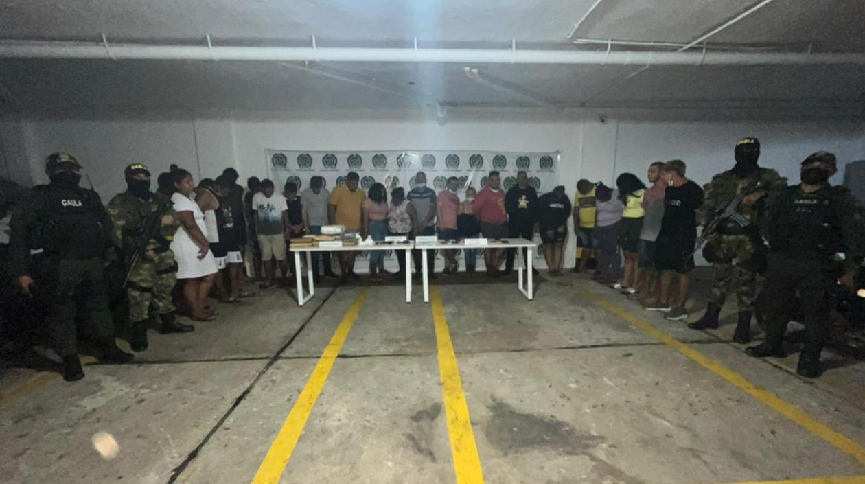 Las capturas fueron realizadas por la Policía y el Ejército. 