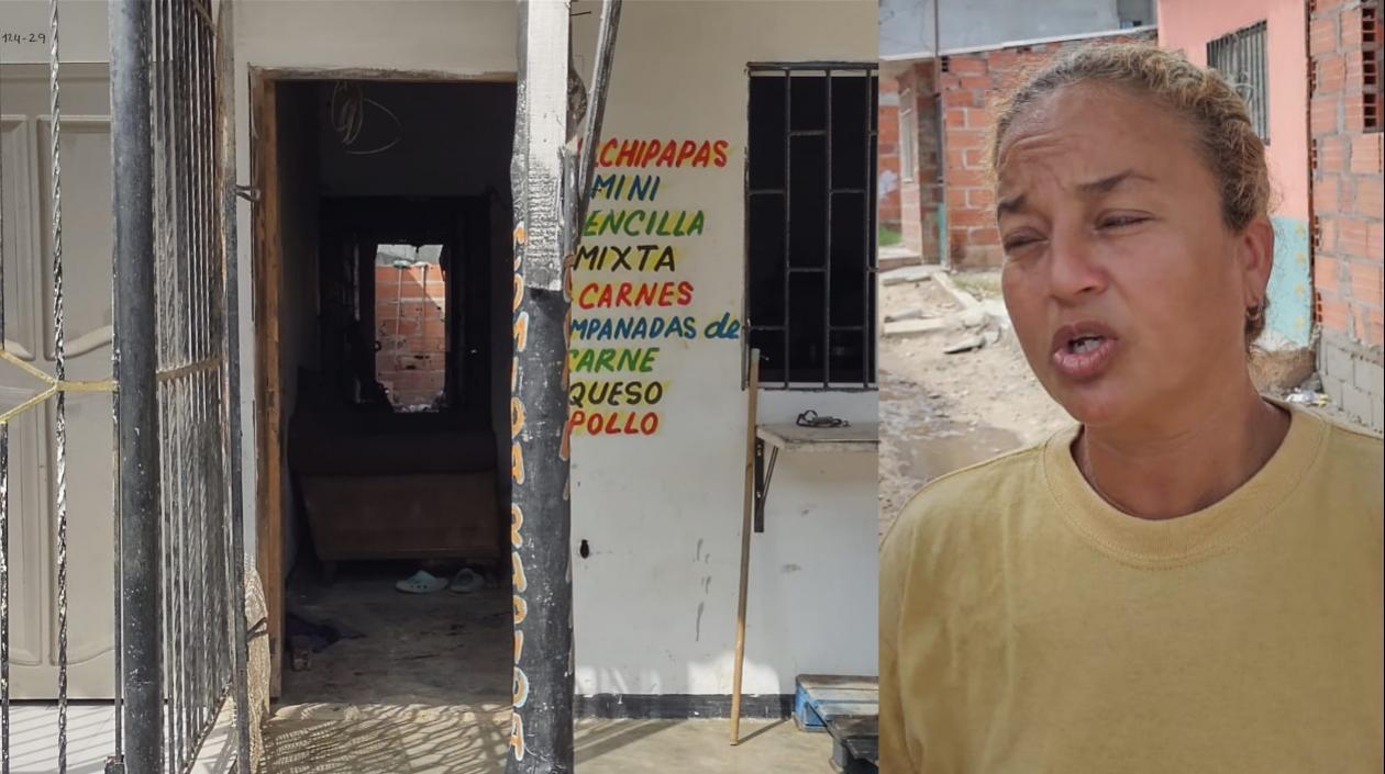 Lugar de los hechos y Beatriz Andión, tía de la víctima.