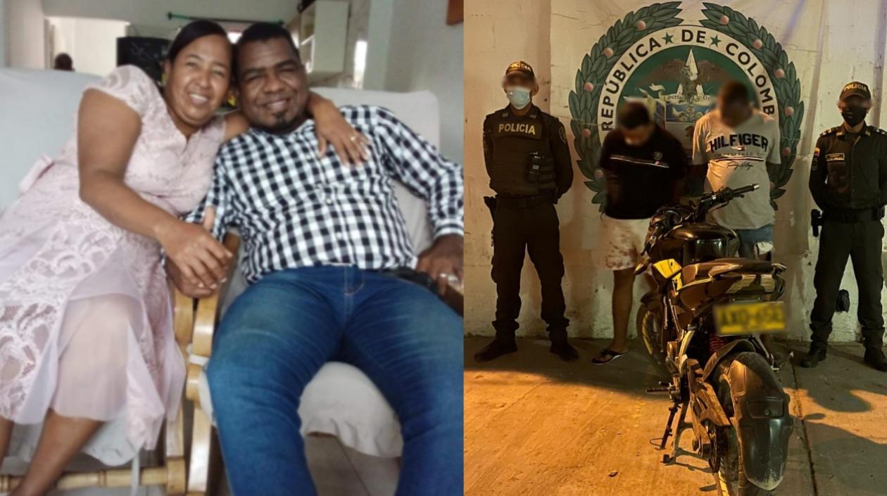 Harris Zúñiga Puello y su esposa Ruth Ordónez Miranda, los pastores cristianos; y los dos capturados. 