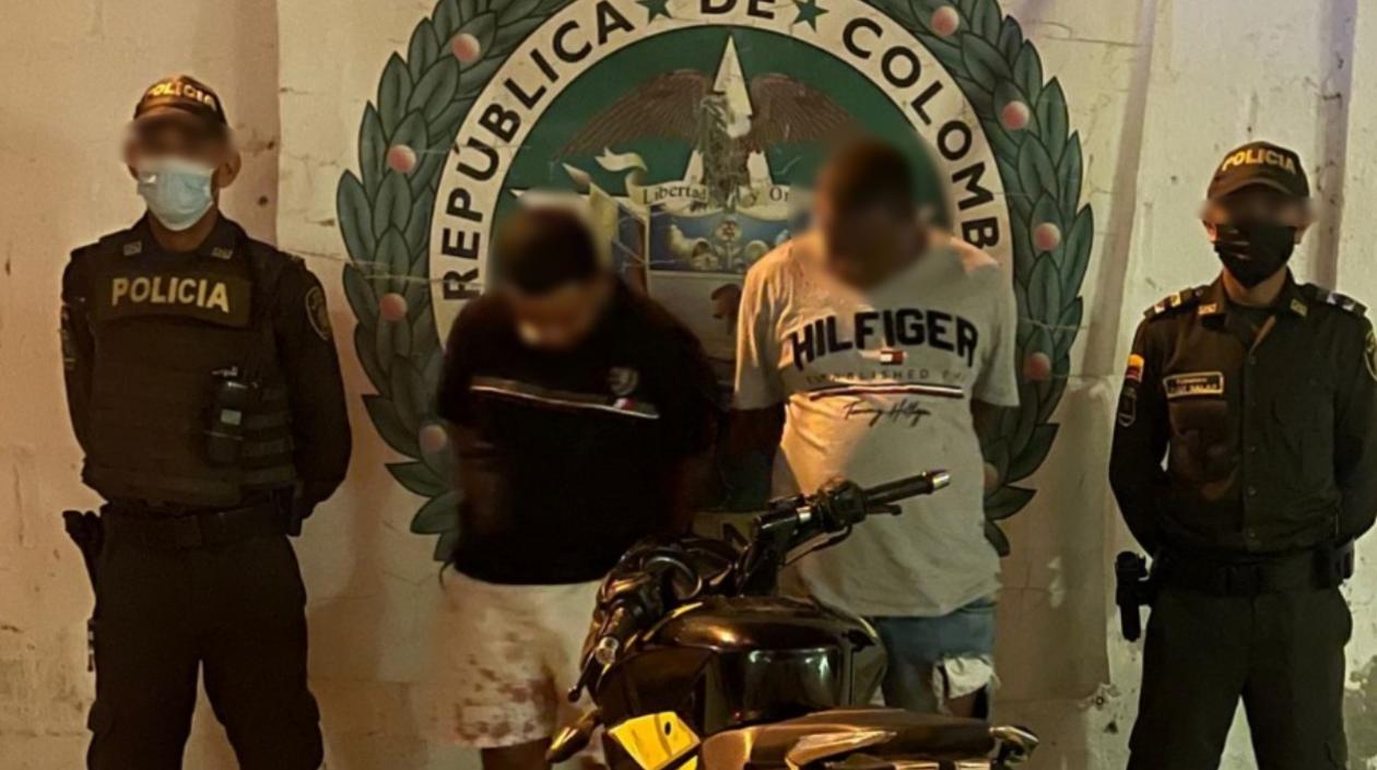 Los dos imputados por el triple crimen en el barrio Nuevo Paraíso de Cartagena. 