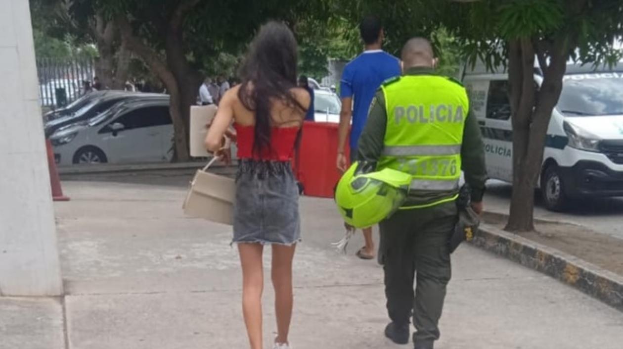 Mujer trans capturada.