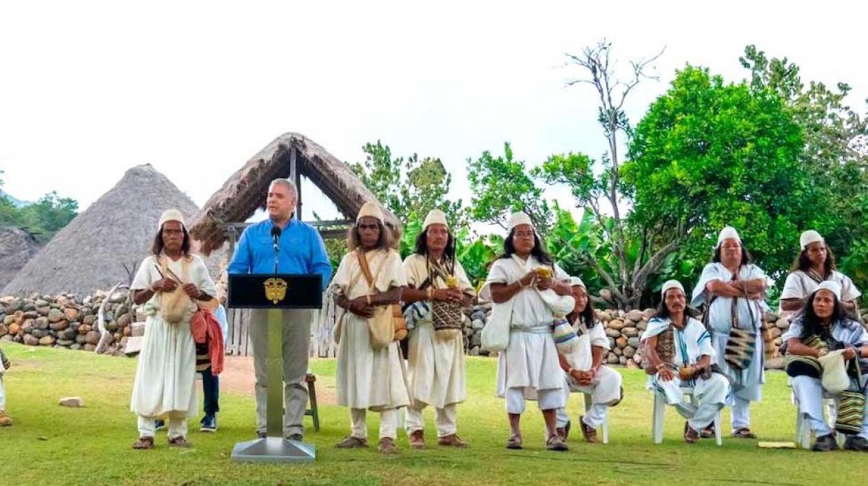 El Presidente Iván Duque durante el lanzamiento del proyecto.