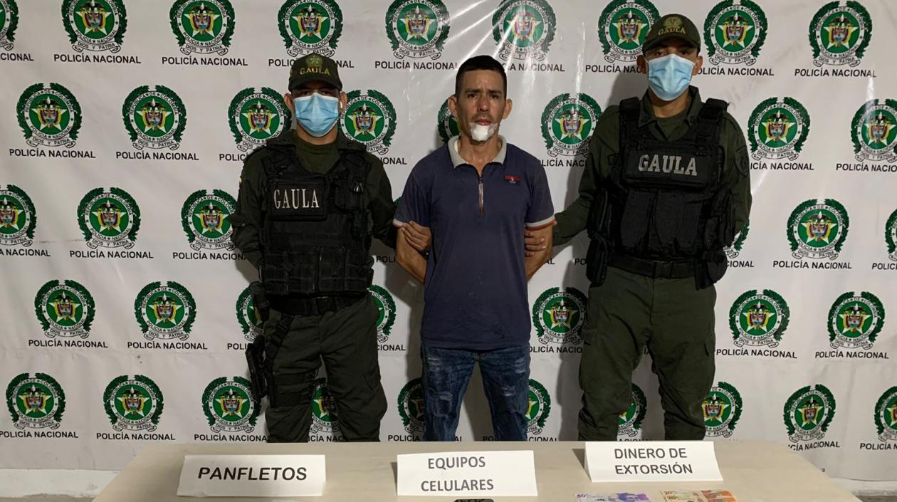 Alias 'Harold', capturado por el delito de extorsión. 