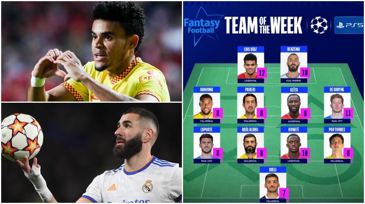 Luis Díaz y Karim Benzema. 