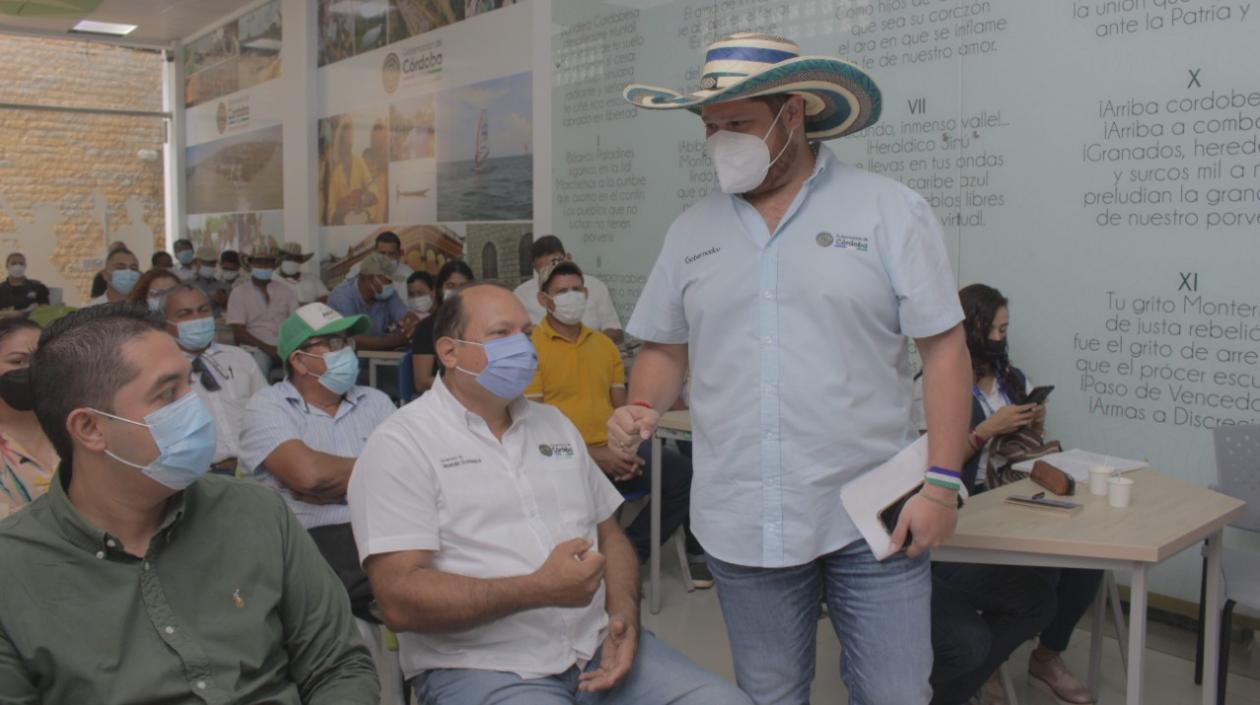 Gobernador Orlando Benítez, en la instalación de la Mesa Campesina.
