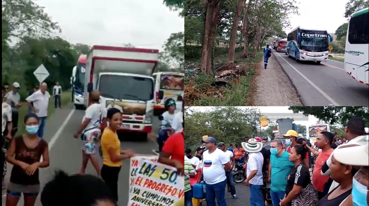 Imágenes de la protesta.