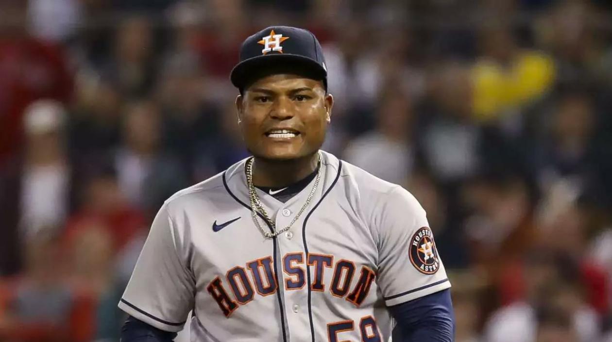 Framber Valdez, lanzador de los Astros. 