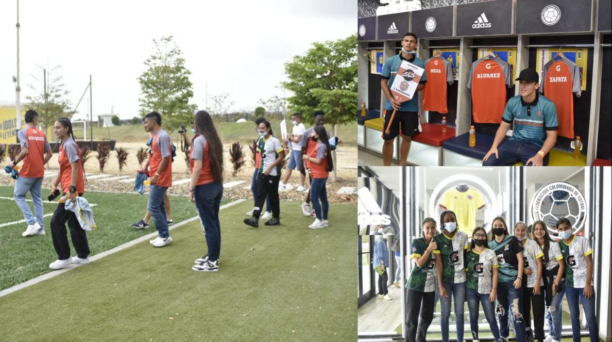 Algunos de los jóvenes en la sede.