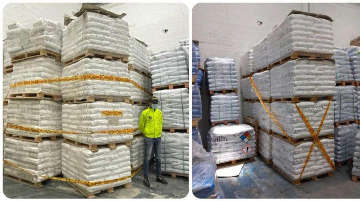 Sustancia química incautada.