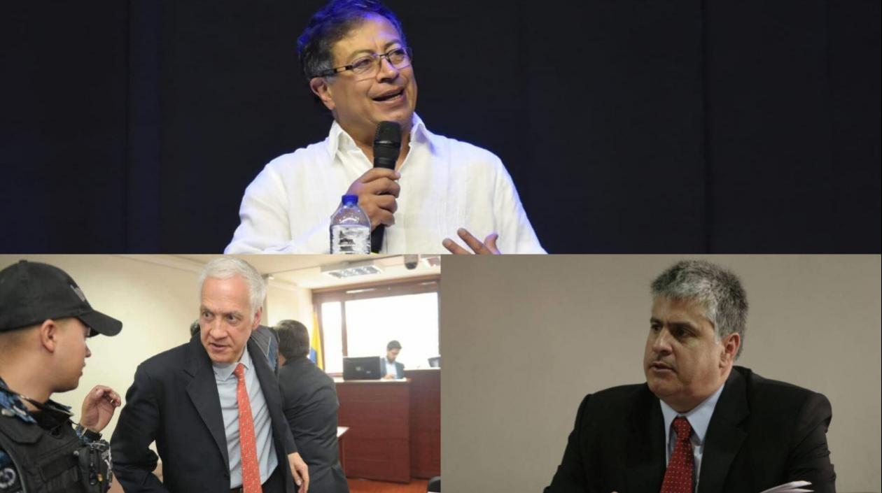 Gustavo Petro y los hermanos Samuel e Iván Moreno.