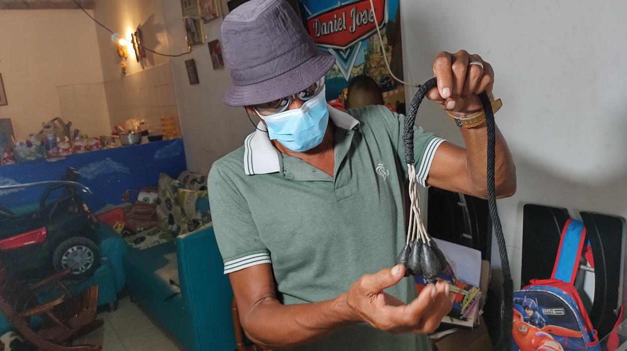 Jorge Ariza muestra la disciplina que llevará este Viernes Santo.