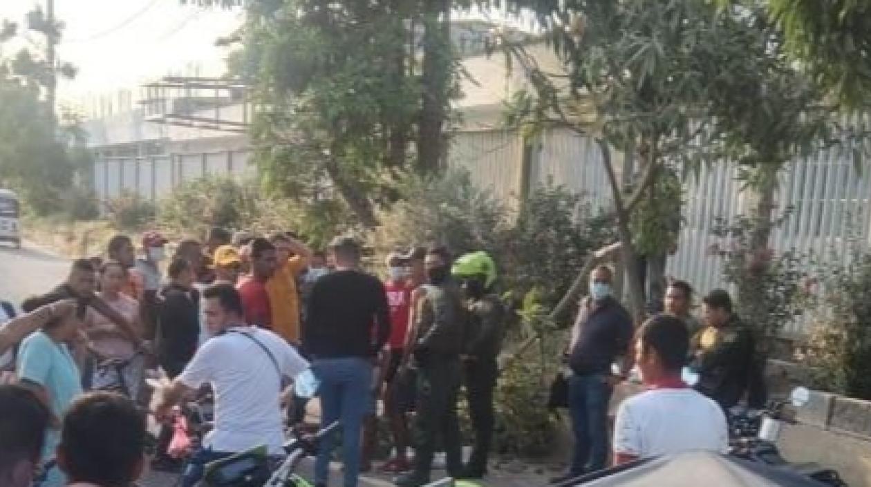 Lugar de los hechos en Malambo.