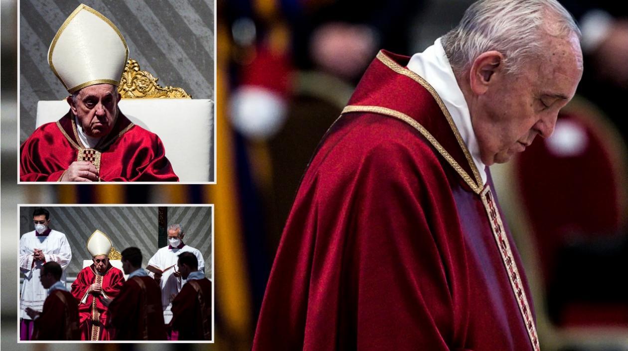 Papa Francisco en la celebración del Viernes Santo en El Vaticano.