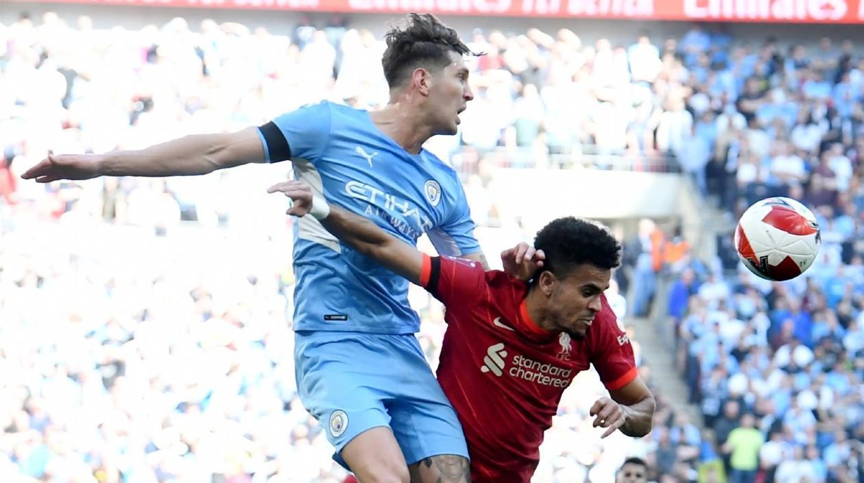 Luis Díaz en acción de partido. 