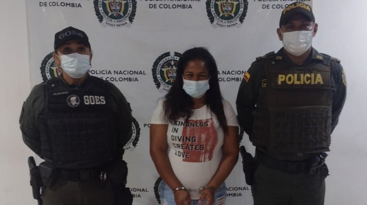 Elizabeth Fontalvo Charris, la capturada.