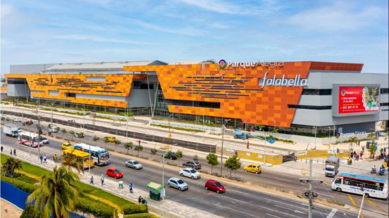 Fachada del centro comercial Parque Alegra.