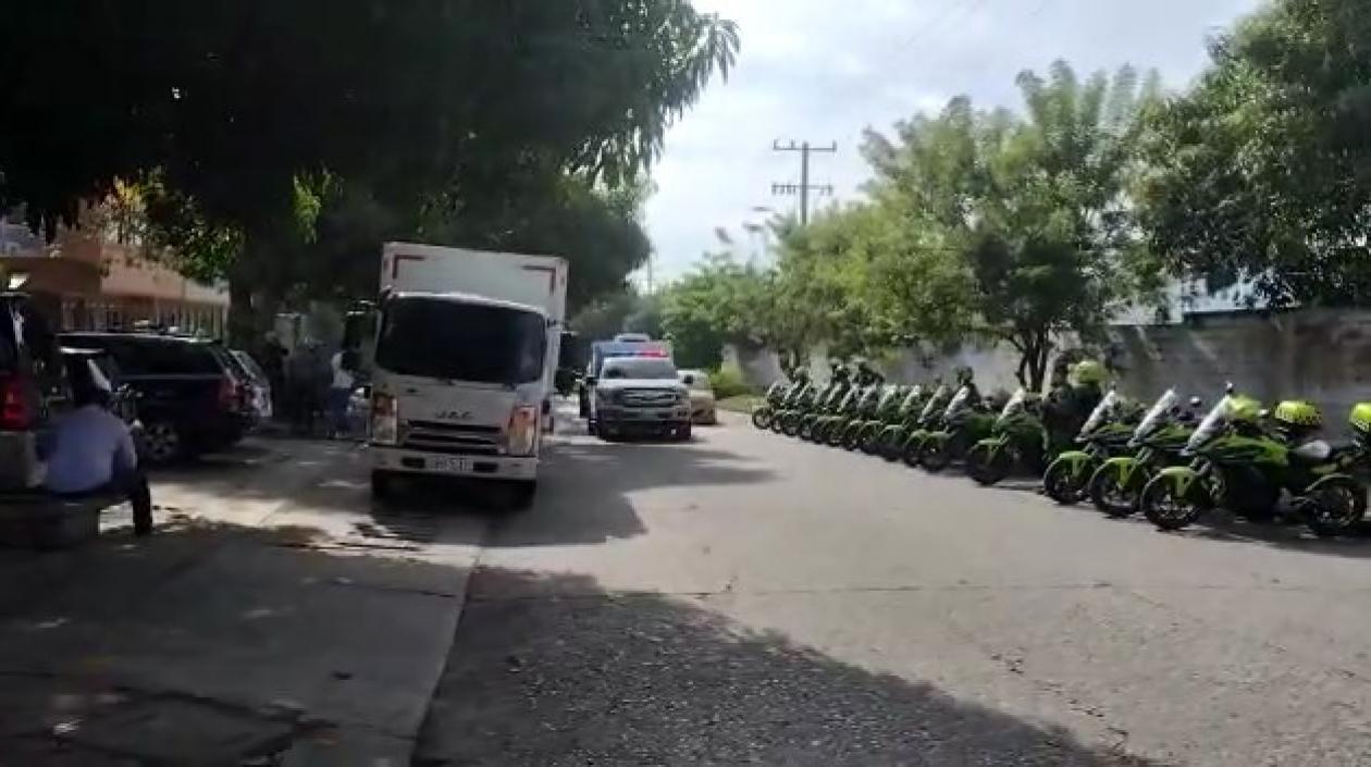 Imagen de la calle de honor.