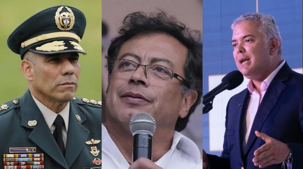 General Zapateiro, Gustavo Petro e Iván Duque.