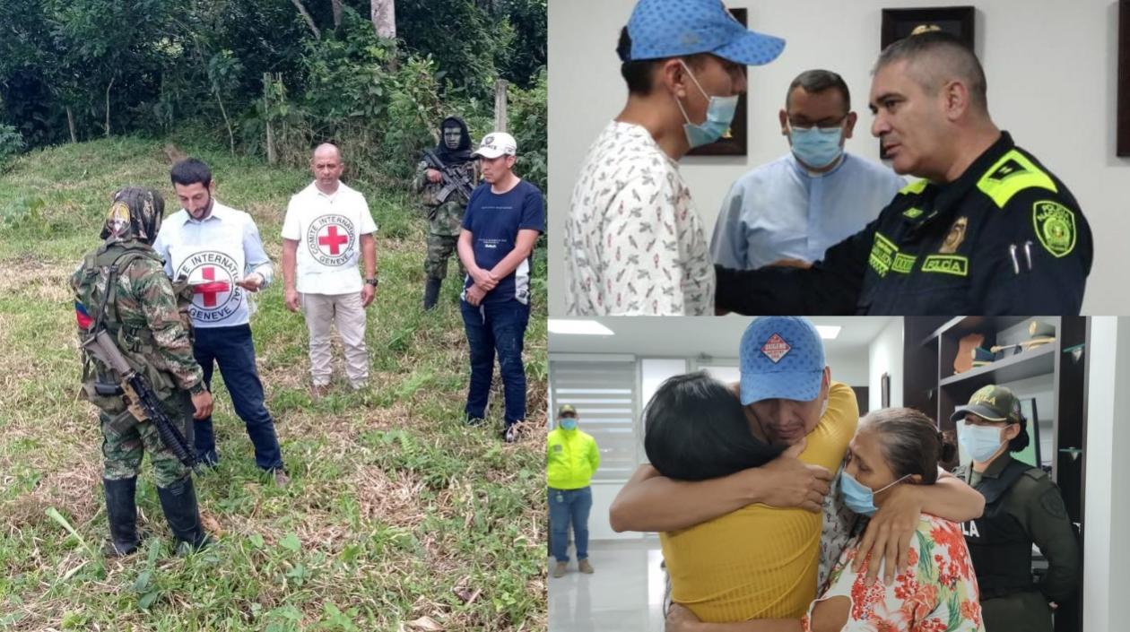 El Comité Internacional de la Cruz Roja (CICR) recibió hoy a un patrullero de la Policia de Colombia que estaba en poder de la Columna Móvil Jaime Martínez.