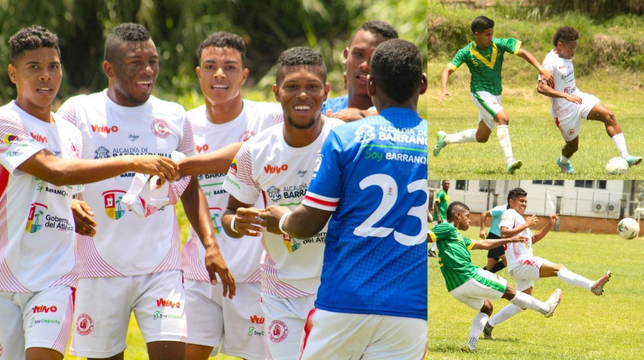 Atlanticenses celebran el gol de Kilian Cabarcas.