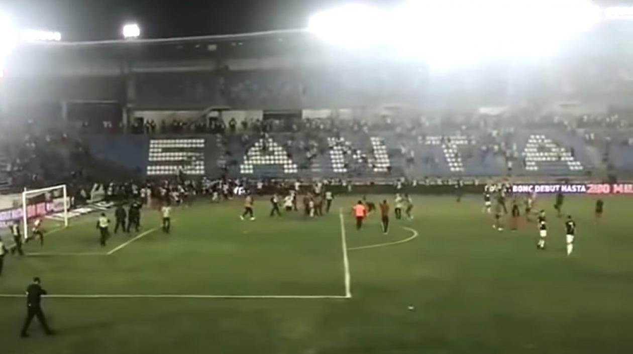 Momentos de los disturbios.