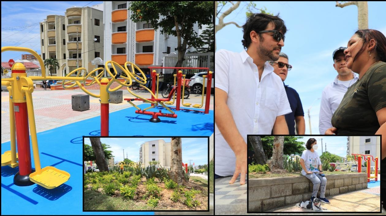 El Alcalde Jaime Pumarejo en la entraga en El Tabor y La Cumbre de los 760 metros cuadrados de esparcimiento a la comunidad.