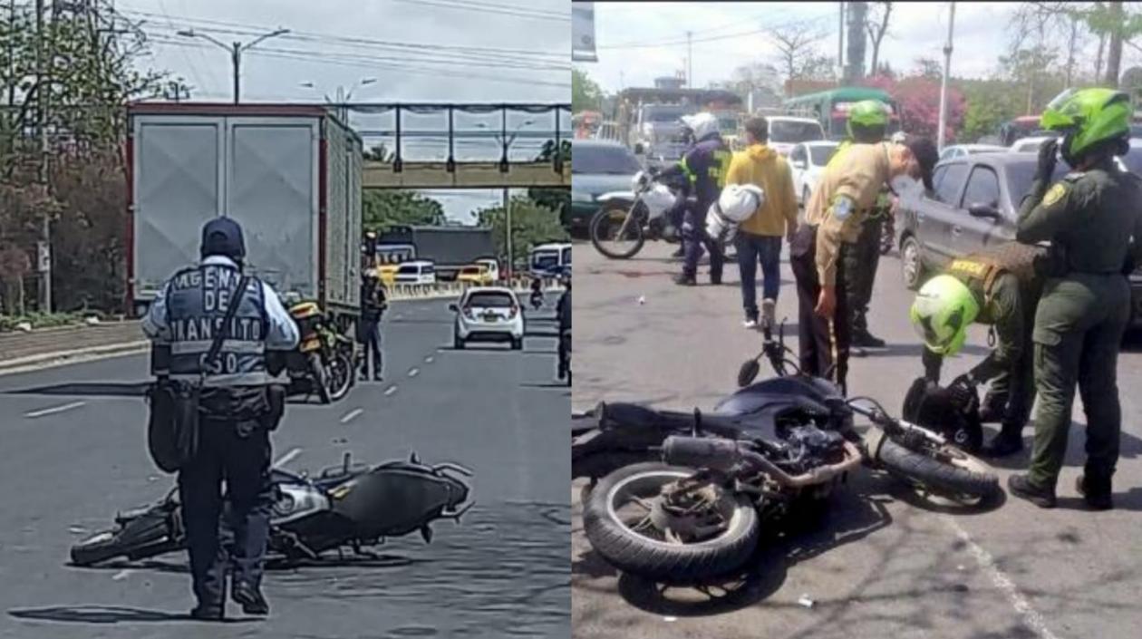 El lugar del accidente en la calle 30.