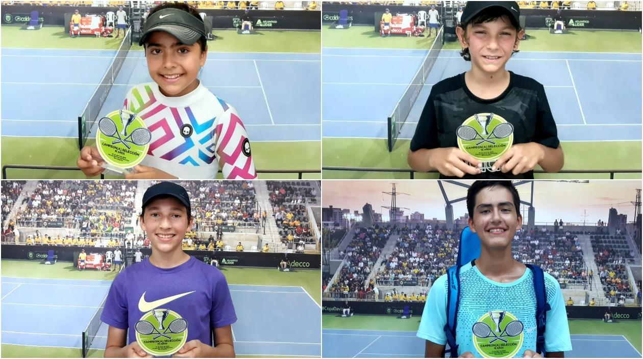 Jugadores campeones del torneo selección de la Liga de Tenis del Atlántico. 