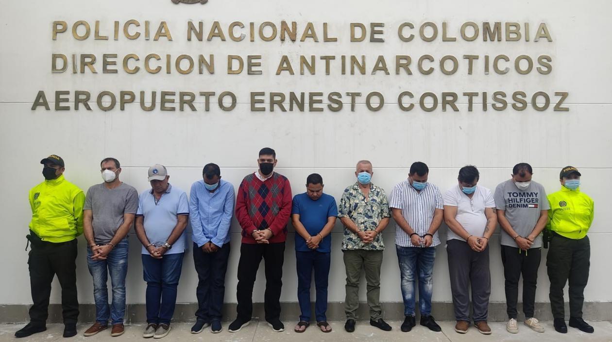 Los capturados en Barranquilla.