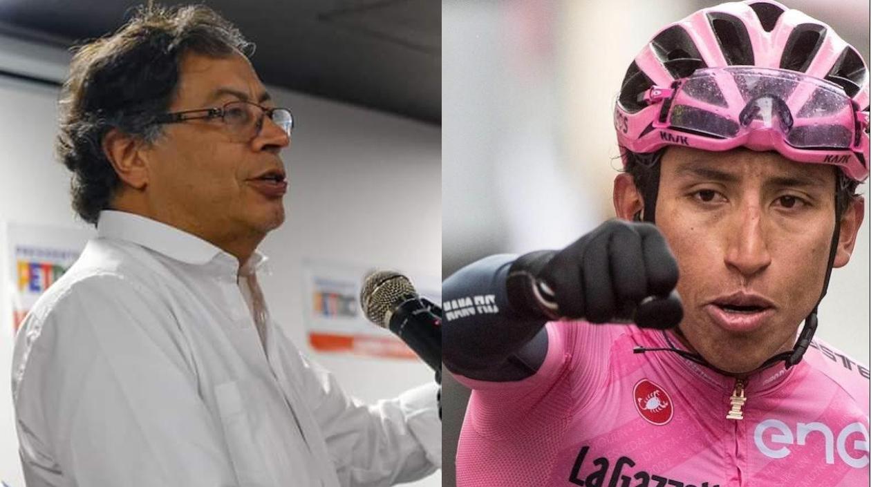 Gustavo Petro y Egan Bernal.
