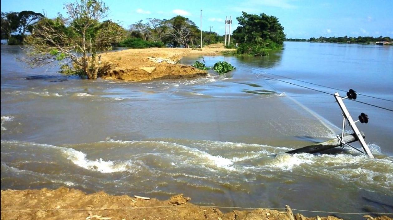 El recurrente boquete en el sector 'Cara e´ Gato'.