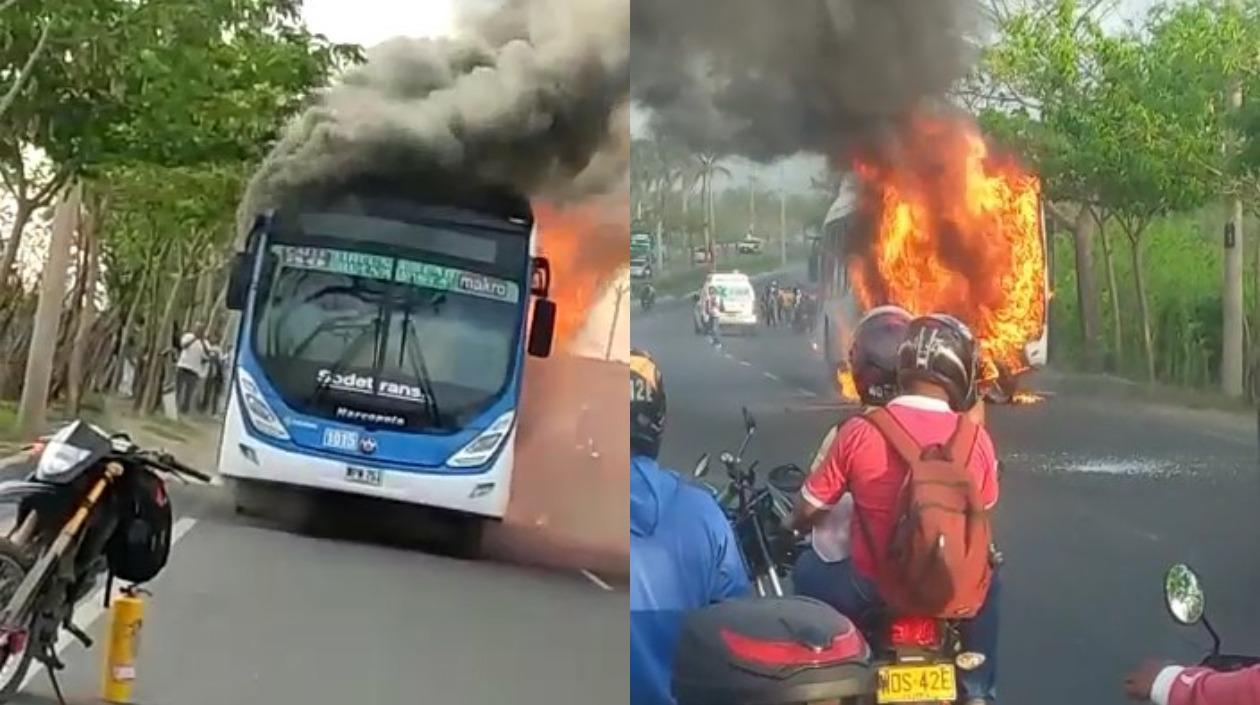 Imágenes del incendio.