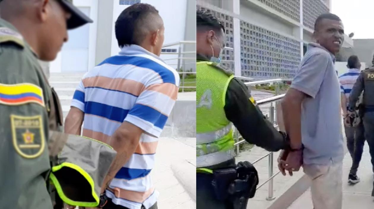 Los dos presuntos sicarios de 'Los Costeños' capturados. 