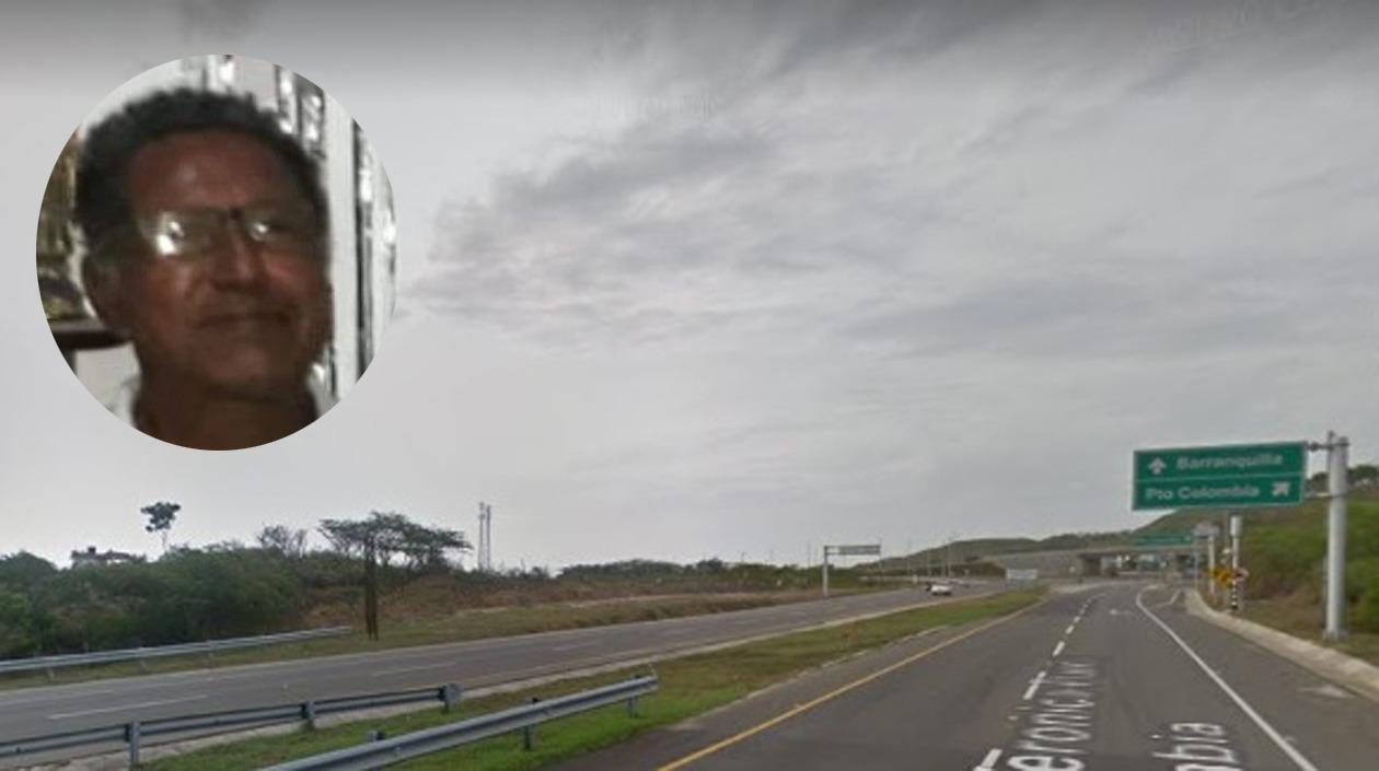 Felix Vargas Vargas fue arrollado en este punto de la Vía al Mar, cerca de la entrada a Puerto Colombia. 