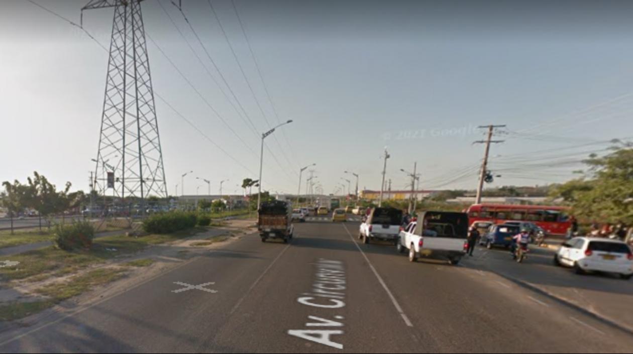 Circunvalar con 9G, lugar de los hechos. 