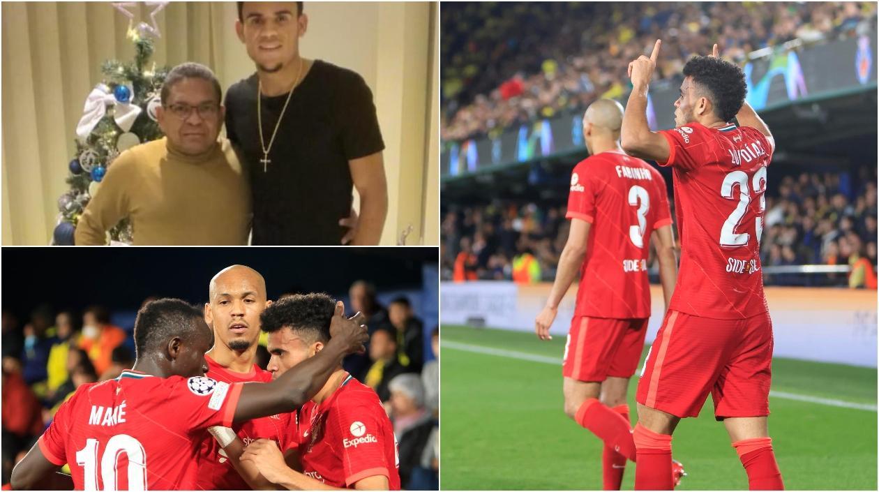 Luis Fernando al lado de su hijo Luis Díaz. 