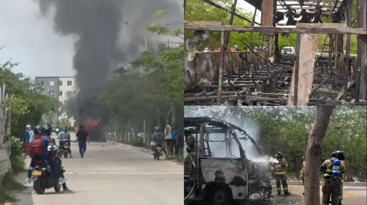 Imágenes del ataque.