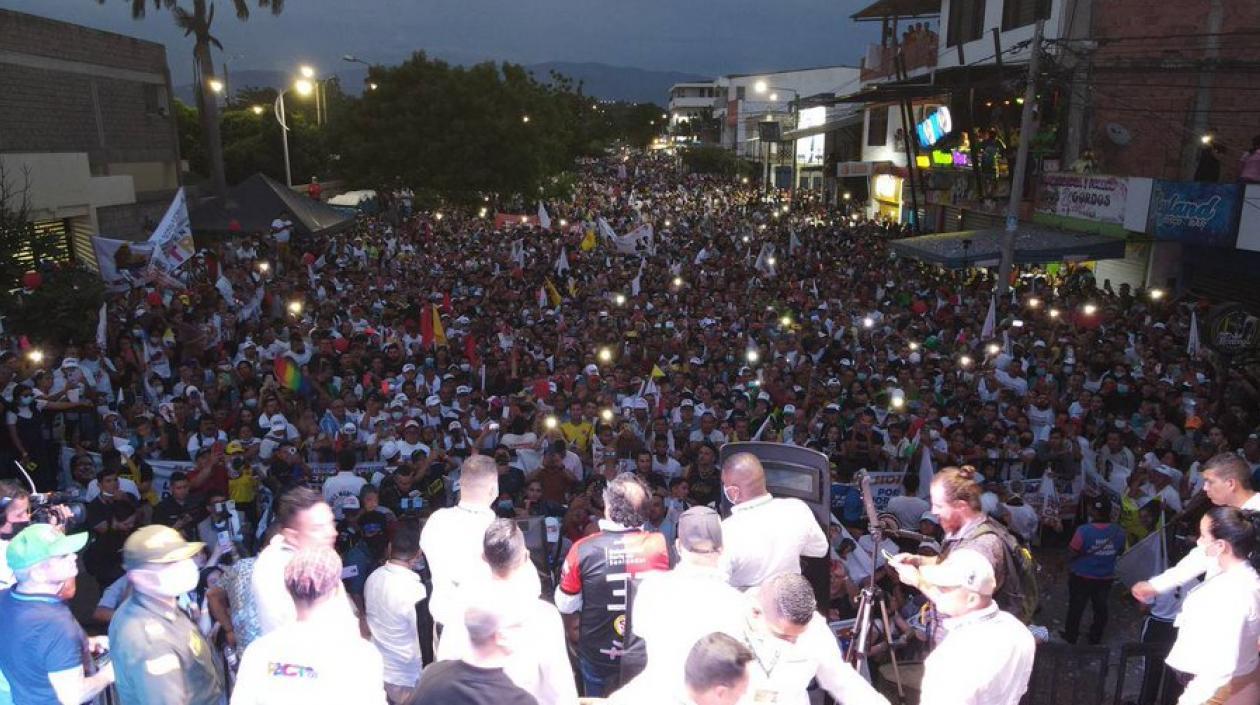 Gustavo Petro en su discurso en Cúcuta.