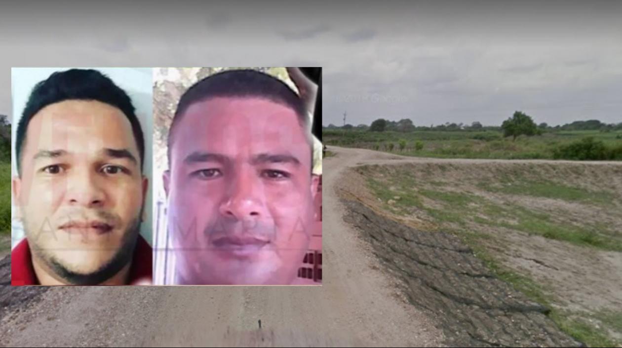 Manuel Torres Charris y Orangel Resellon fueron asesinados en esta vía.