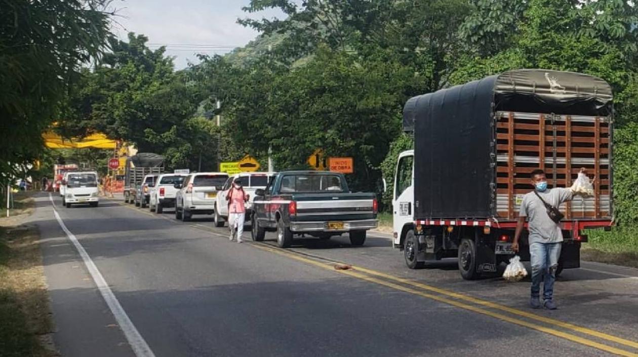 Vía en el departamento del Magdalena. 