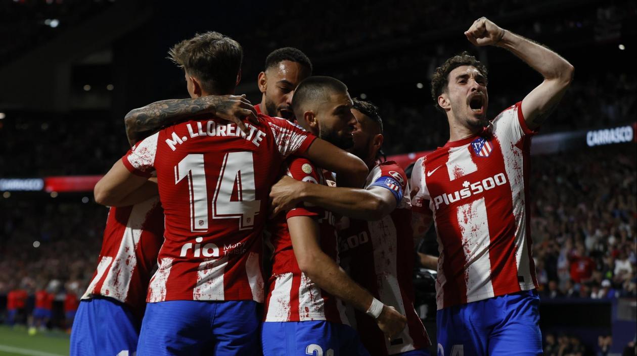 Carrasco celebra el gol del triunfo. 